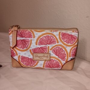 Dooney bourke  grapefruit print cosmetics case